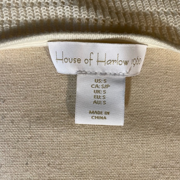 House of Harlow 1960 Knit Ruffle Cream Dress - Picture 12 of 14